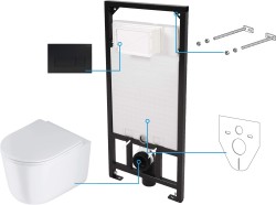 DEANTE - Jasmin 200 WC set, podomietkový, 6v1 (CDJN6ZPW)