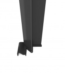 DEANTE - Kerria plus čierna - Profil pre zapustené dvere /inštalácia medzi steny/, systém Kerria Plus (KTS_N00X)