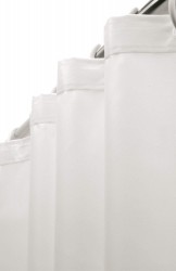 DEANTE - Ľahnený biela - Sprchový záves, univerzálny, 180 cm - 12 ok (NIL_AZ18)