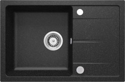 DEANTE - Leda grafit - Granitový drez s odkvapkávačom (ZRD_2113)