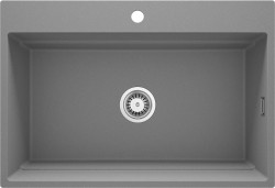 DEANTE - Magnetic metalická šedá - Granitový drez, jednokomorový (ZRM_S10B)