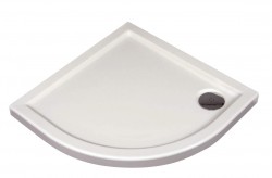 DEANTE - Minimálna biela Akrylová sprchová vanička, štvrťkruh, 100x100 cm (KTN_051B)