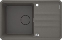 DEANTE - Momi anthracite metallic Granitový drez, 1-bowl with drainer (ZKM_T113)