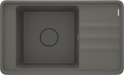 DEANTE - Momi antracitovo kovový Granitový drez, 1-miska s odkvapkávačom (ZKM_T11B)