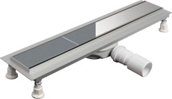DEANTE - Odtokový žľab Neo, chróm, podlahový, 50 cm - obojstranný (KNS_005D)