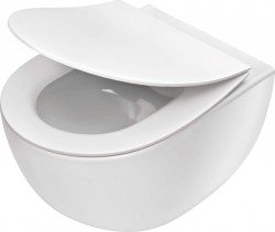 DEANTE - Peonia biela - Záchodová misa, nástenná, bez okraja (CDE_6ZPW)