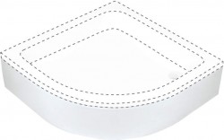 DEANTE - plus II biela - Akrylátová sprchová vanička, polguľatá, 80 cm (KTU_032B)