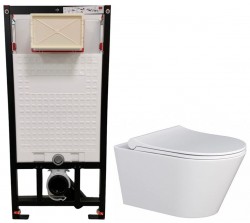 DEANTE Podstavný rám, pre závesné WC misy bez tlačidla + WC MYJOYS MY1 + SEDADLO (CST_WC01 X MY1)