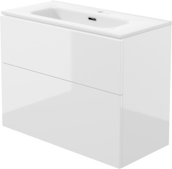 DEANTE - Prizma biela kúpeľňová skrinka, s umývadlom - 80 cm; (ST6U8U6U8M)