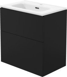 DEANTE - Prizma čierna kúpeľňová skrinka, s umývadlom - 60 cm; (STNU6U6U6M)