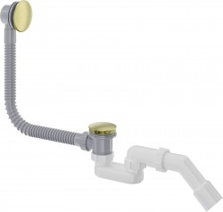 DEANTE - Prizma kartáčované zlato odpadová súprava pre vaňu, click-clack (NHC_R57B)