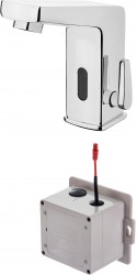 DEANTE - Sensor chróm - Umývadlová batéria senzorová, s reguláciou teploty - 4xAA (BCH_029R)