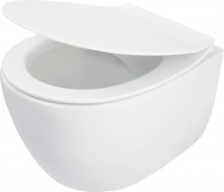 DEANTE - Silia biela - Záchodová misa, so sedadlom, bez okraja (CDLD6ZPW)