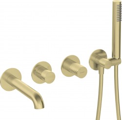 DEANTE - Silia Hexa kartáčované zlato Vaňová batéria, 4-dielna, podomietková (BHS_R18P)