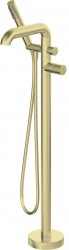 DEANTE - Silia Hexa kartáčované zlato Vaňová batéria, voľne stojaca, so sprchovacím setom (BHS_R17M)
