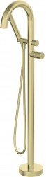 DEANTE - Silia Hexa kartáčované zlato Vaňová batéria, voľne stojaca, so sprchovacím setom (BHS_R17N)