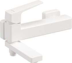 DEANTE - Sprchová batéria Blur, biela, nástenná - s skladacou výtokovou armatúrou (BQL_A12M)