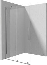 DEANTE - Sprchová stena Prizma chróm, walk-in, 140 cm - posuvná (KTJ_034R)