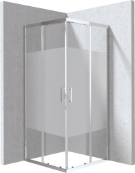 DEANTE - Sprchovací kút Funkia Evo štvorcový, štvorcový, 80x80 cm - vzor pruh (KYC_0E88P)