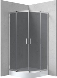 DEANTE - Sprchovací kút Funkia, štvrťkruh, s vaničkou, 80x80 cm (KYPZ452K)