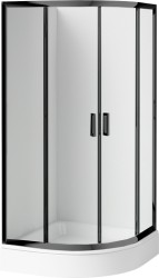 DEANTE - Sprchovací kút Funkia, štvrťkruh, s vaničkou, 90x90 cm (KDDZN51K)