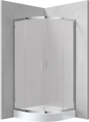 DEANTE - Sprchovací kút Funkia, štvrťkruh, s vaničkou, 90x90 cm (KYPZ651K)