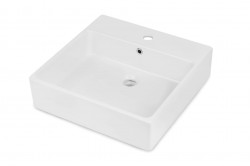 DEANTE - Temisto biela - Keramické umývadlo na dosku - 50x50 cm (CDT_6U5S)