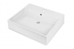 DEANTE - Temisto biela - Keramické umývadlo na dosku - 60x50 cm (CDT_6U6S)