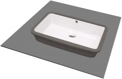DEANTE - Temisto biele Keramické umývadlo, spodná montáž (CDT_6U5U)