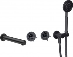 DEANTE - Temisto čierna Podomietková vaňová batéria (BQT_N18P)