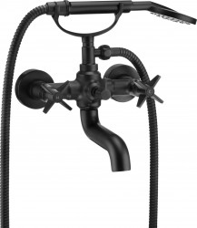 DEANTE - Temisto čierna - Vaňová batéria, so sprchovacím setom (BQT_N11D)