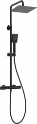 DEANTE - Therm čierna - Sprchový stĺp, so sprchovou batériou, termostat (NAC_N4HT)