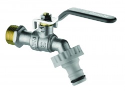 DEANTE - Uzáver chróm - Guľový kohút, záhradný odberový typ, s adaptérmi - 3/4" (VFA_252L)