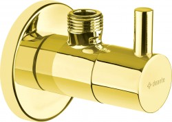 DEANTE - zlatý rohový ventil, s keramickou kartušou, 1/2" - 3/8" - okrúhly (VFA_Z62R)