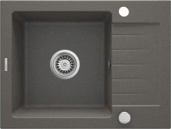 DEANTE - Zorba antracit metalic - Granitový drez s odkvapkávačom (ZQZ_T11A)