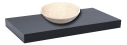Doska pod umývadlo bez umývadla Naturel Dolce 100x8x50 cm čierna mat DO10050BL (DO10050BL)
