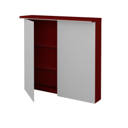 Dreja - Dvojdverová galerka MAJESTY GA2OE 80 - L07 Červená vysoký lesk (129491)