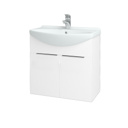 Dreja - Dvojdverová umývadlová TAKE IT SZD2 65 - N01 Biela lesk / Úchytka T05 / N01 Biela lesk (133580F)