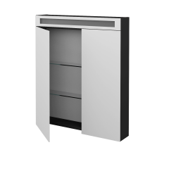 Dreja - Dvojdverová zrkadlová skrinka AIR GA2NOE 70 - N03 Graphite (239206)