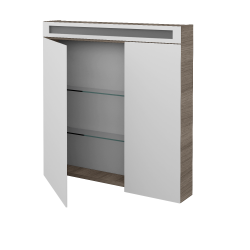 Dreja - Dvojdverová zrkadlová skrinka AIR GA2NOE 80 - D03 Cafe (135003)