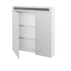 Dreja - Dvojdverová zrkadlová skrinka AIR GA2NOE 80 - N01 Biela lesk (69288)