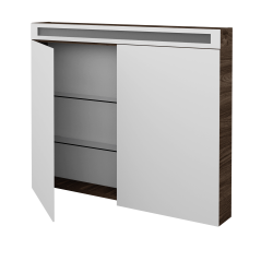 Dreja - Dvojdverová zrkadlová skrinka AIR GA2OE 100 - D25 Teak (464271)
