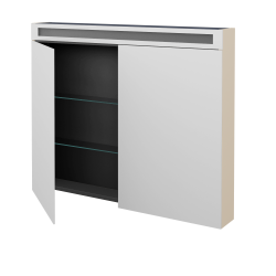Dreja - Dvojdverová zrkadlová skrinka AIR GA2OE 100 - M19 Cream mat (514037)