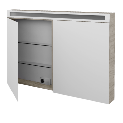 Dreja - Dvojdverová zrkadlová skrinka AIR GA2OE 120 - D05 Oregon (143831)