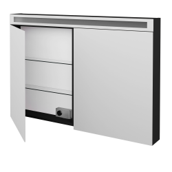 Dreja - Dvojdverová zrkadlová skrinka AIR GA2OE 120 - L03 Antracit vysoký lesk (239763)