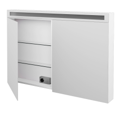 Dreja - Dvojdverová zrkadlová skrinka AIR GA2OE 120 - M01 Biela mat (239787)