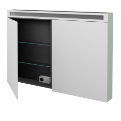 Dreja - Dvojdverová zrkadlová skrinka AIR GA2OE 120 - M20 Mint grey mat (514075)