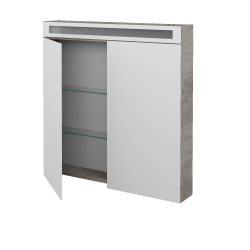 Dreja - Dvojdverová zrkadlová skrinka AIR GA2OE 80 - D01 Betón (134952)