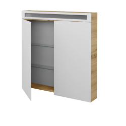 Dreja - Dvojdverová zrkadlová skrinka AIR GA2OE 80 - D22 Karamel (464219)