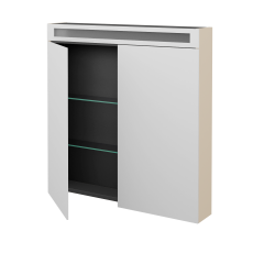 Dreja - Dvojdverová zrkadlová skrinka AIR GA2OE 80 - M19 Cream mat (514006)